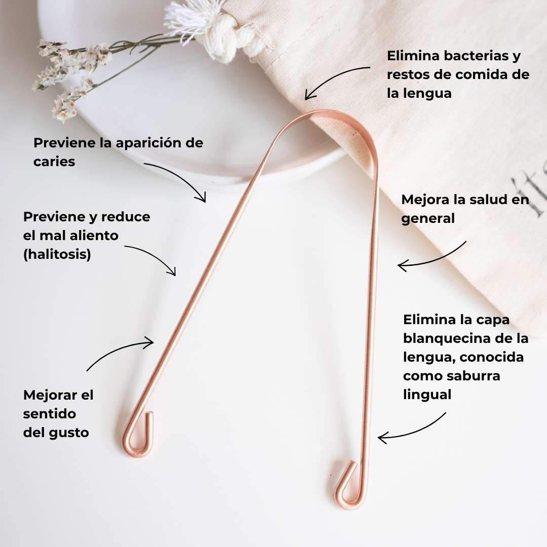 Raspador lingual cobre