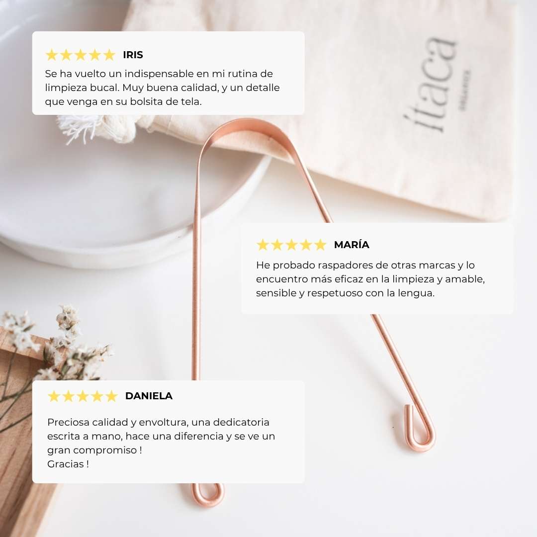 Raspador lingual cobre